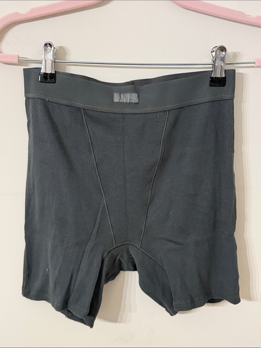 SKIMS Women’s Cotton Rib Boxers in Kyanite size M